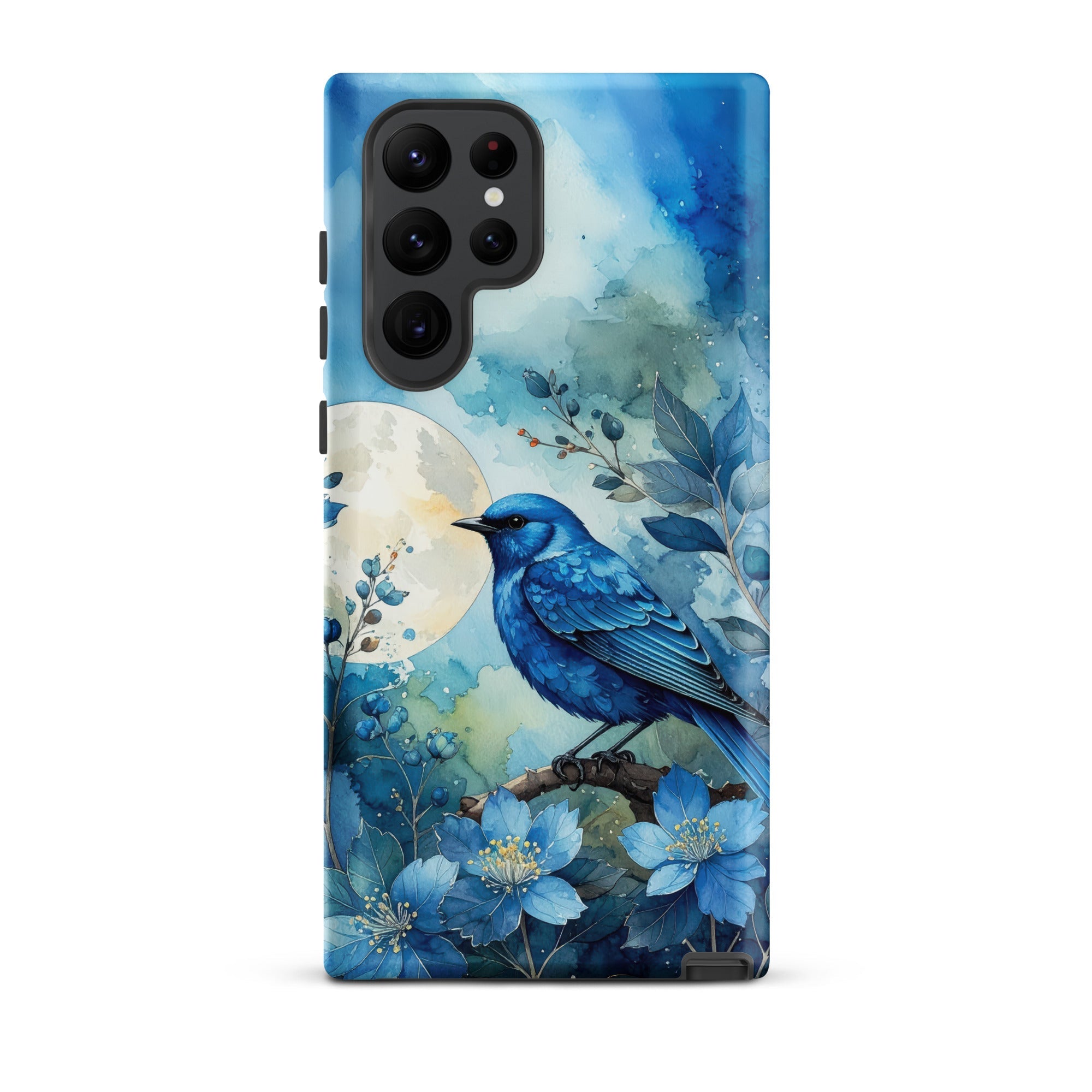 Carcasa resistente para Samsung – Pájaro Azul Crepuscular - CeluMovil