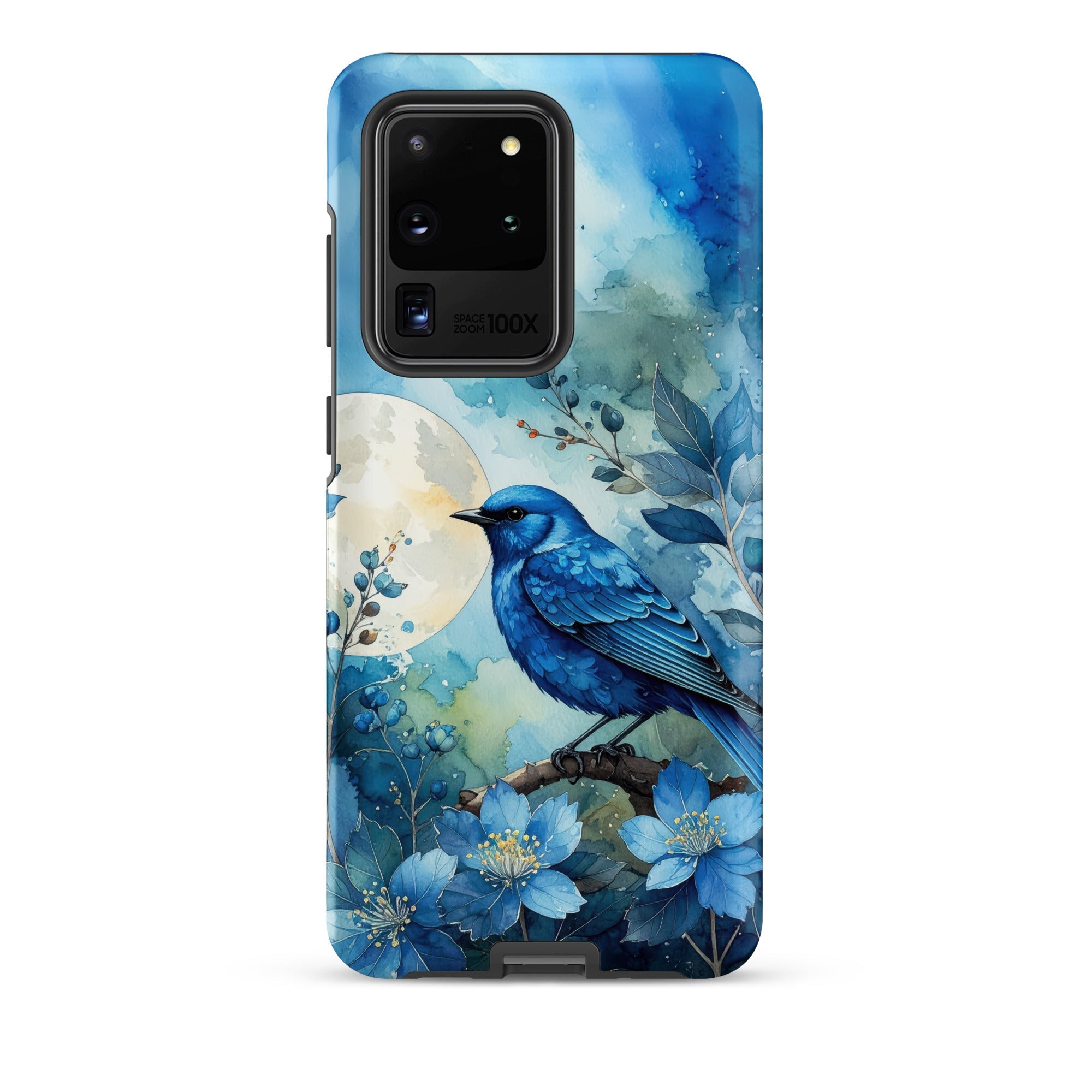 Carcasa resistente para Samsung – Pájaro Azul Crepuscular - CeluMovil