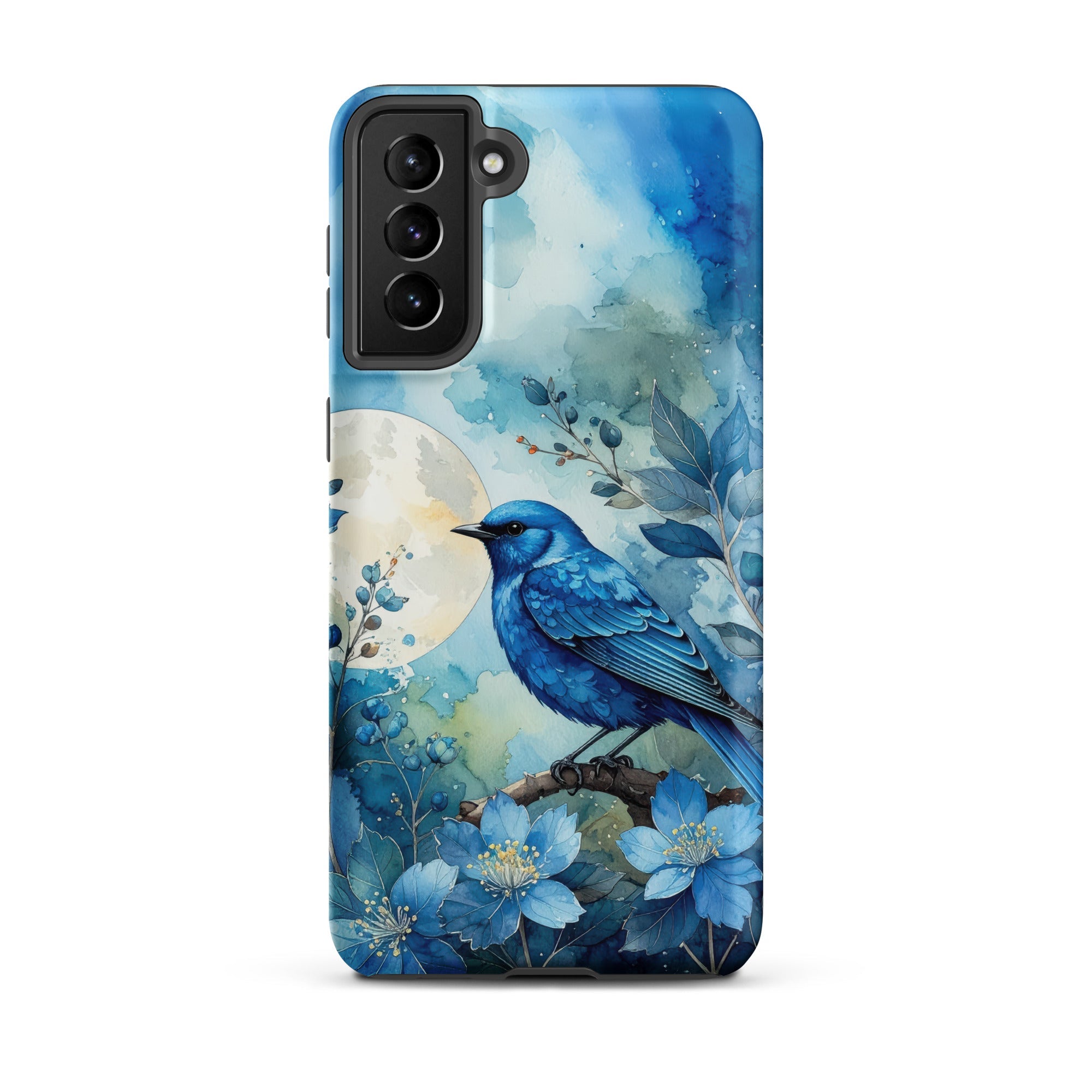 Carcasa resistente para Samsung – Pájaro Azul Crepuscular - CeluMovil