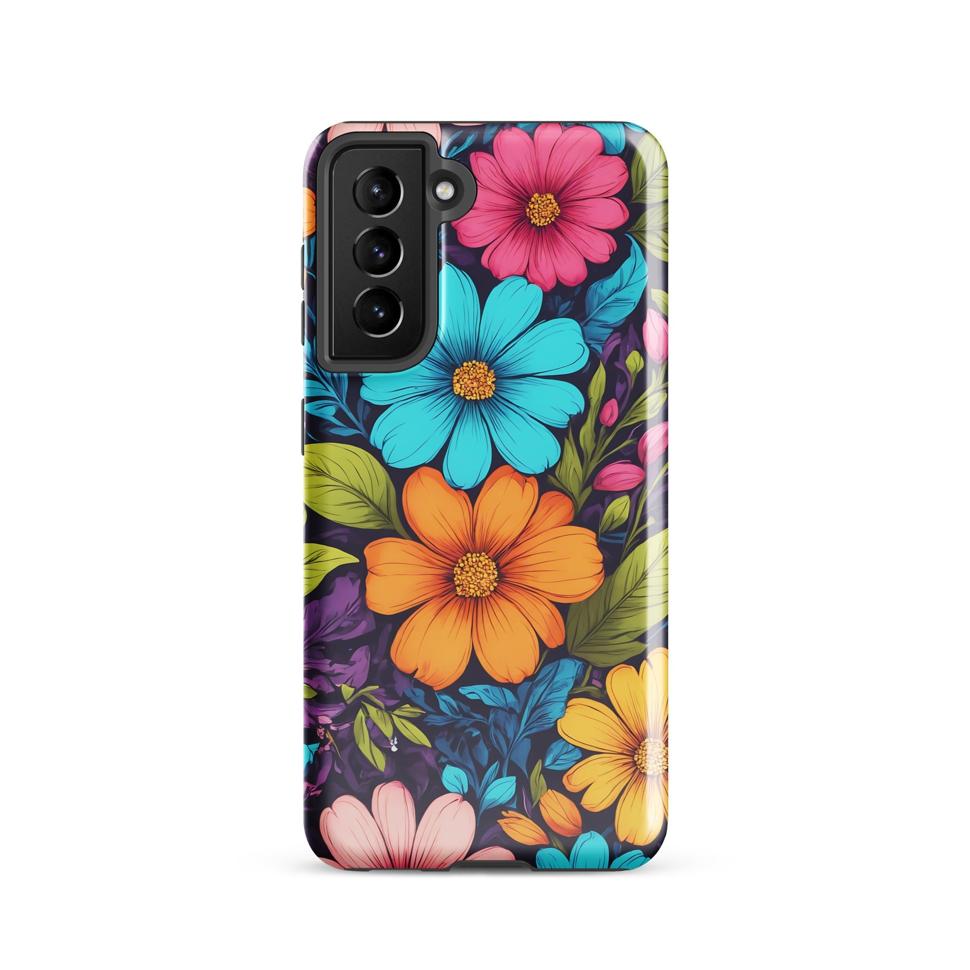 Carcasa resistente para Samsung - Vibrante diseño botánico - CeluMovil